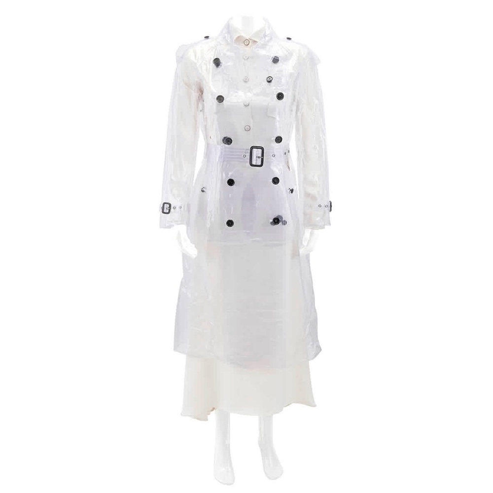 NWT Burberry Plastic Transparent Trench Coat.